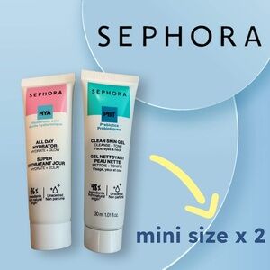 🆕*NEW* SEPHORA | MINI | Duo for Dry skin facial cleanser& moisturizer